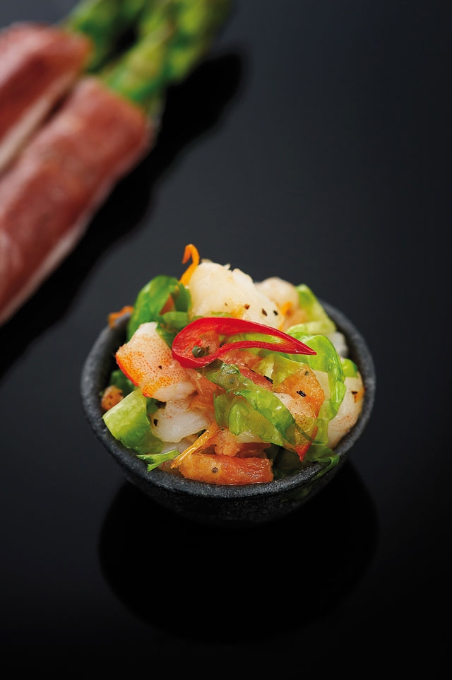 Asian Salad and Sushi